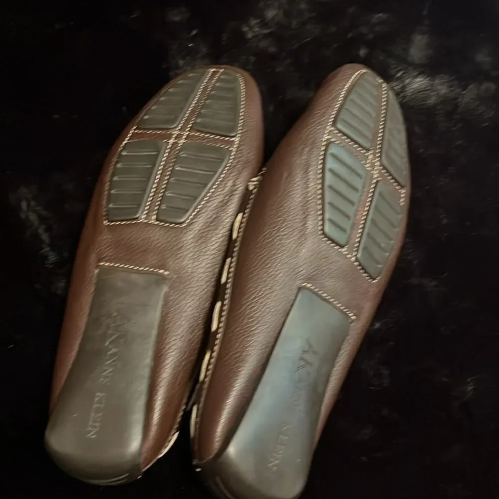 Anne Klein Leather Moccasin Casual Flats